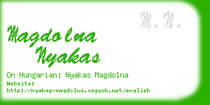 magdolna nyakas business card